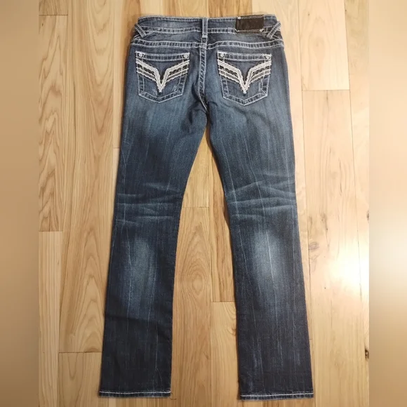 Vigoss Skinny Low Rise Straight Leg Jeans Women's Size 3/4W 33L - Picture 4 of 11